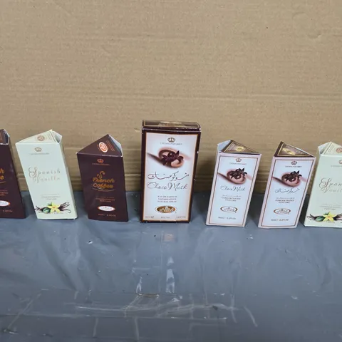 SEVEN ASSORTED CROWN PERFUMES TO INCLUDE; CHOCO MUSK AND SPANISH VANILLA