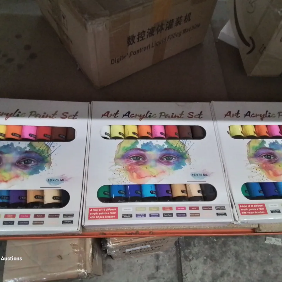 A BOX OF 3 BOXED ART ACRYLIC PAINT SETS