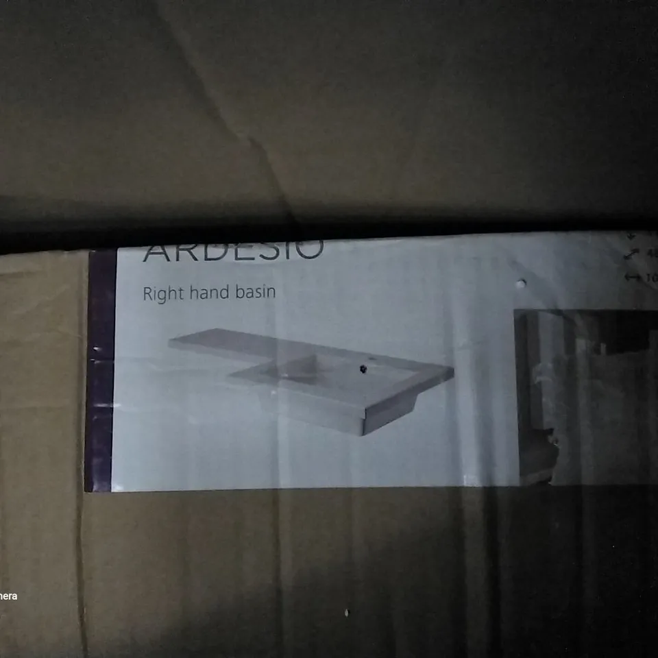 BOXED ARDESIO RIGHT HAND WHITE BASIN