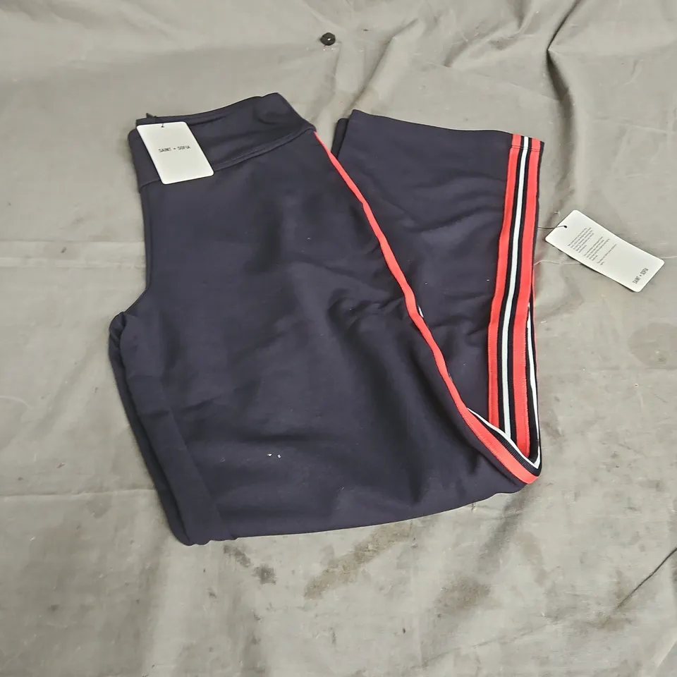 SAINT + SOFIA RUNWAY PANT IN NAVY RED STRIPE REGULAR SIZE 10