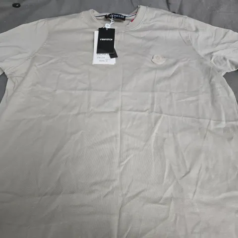 MONCLER BEIGE SHORT-SLEEVE T-SHIRT -SIZE S