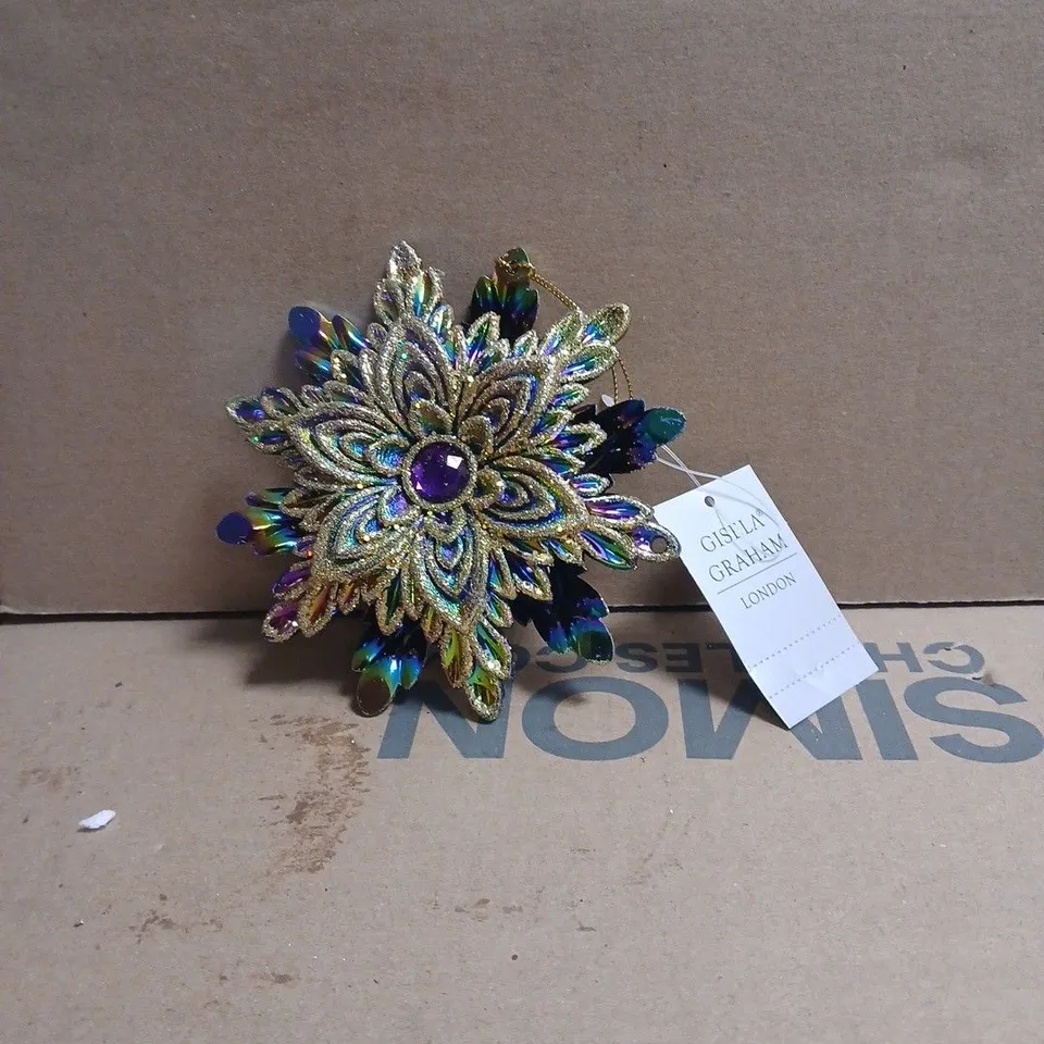 BOX OF APPROXIMATELY 10 X GISELA GRAHAM LONDON CRYSTAL STAR ORNAMENTS