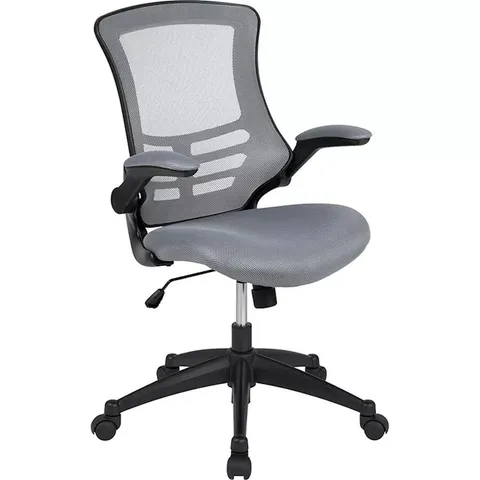 BOXED FLASH FURNITURE MID-BACK DARK GREY MESH SWIVEL OFFICE CHAIR - BL-X-5M-DKGY-GG (1 BOX)