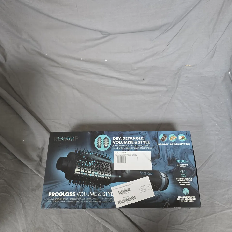 REVAMP PROGLOSS VOLUME & STYLE HAIR BRUSH STYLER – 1000W (BOXED)