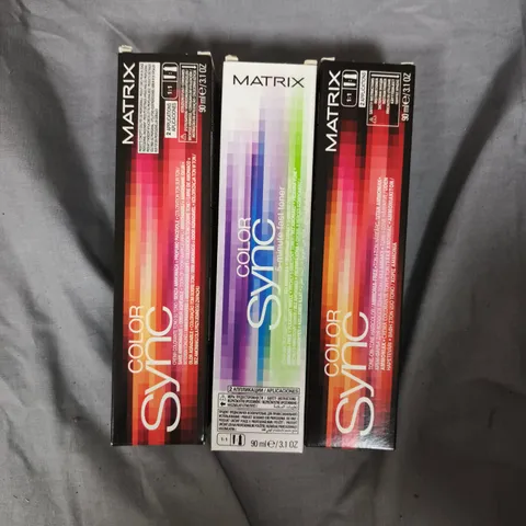 APPROXIMATELY 20 ASSORTED MATRIX SO COLOUR SYNC HAIR COLOURS 