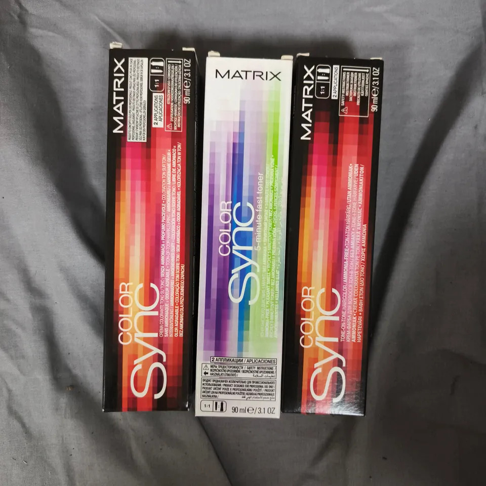 APPROXIMATELY 20 ASSORTED MATRIX SO COLOUR SYNC HAIR COLOURS