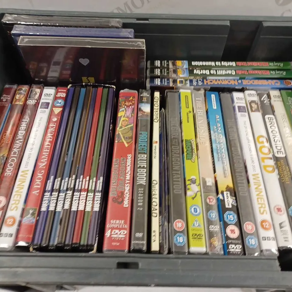 BOX TO CONTAIN APPROX 30 X ASSORTED FILMS & DVD'S, INCLUDES THE CLONE WARS SEASON 2, ALIEN VS PREDATOR & SHAUN THE SHEEP ETC 