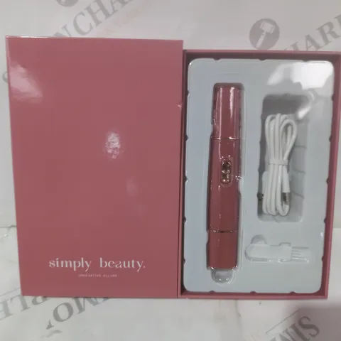 BOXED SIMPLY BEAUTY 2 IN 1 SUPER SMOOTH FACE & BROWS HAIR REMOVER, BLUSH