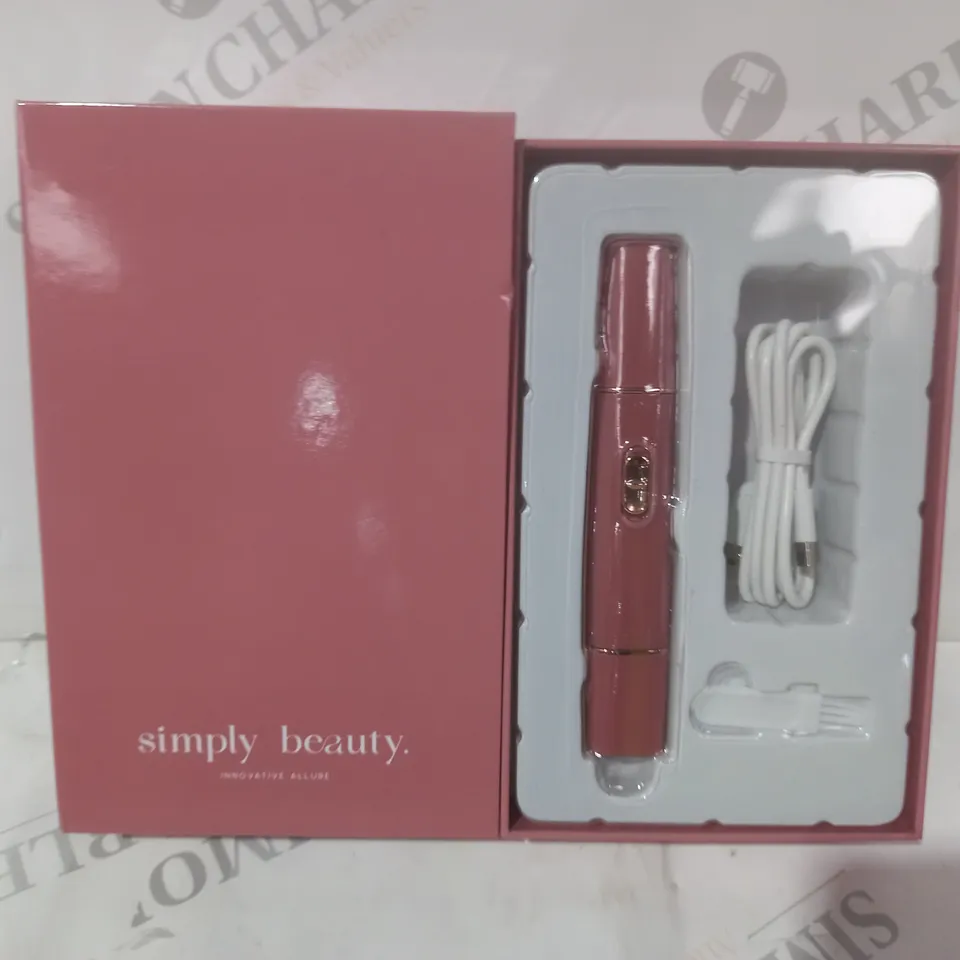 BOXED SIMPLY BEAUTY 2 IN 1 SUPER SMOOTH FACE & BROWS HAIR REMOVER, BLUSH