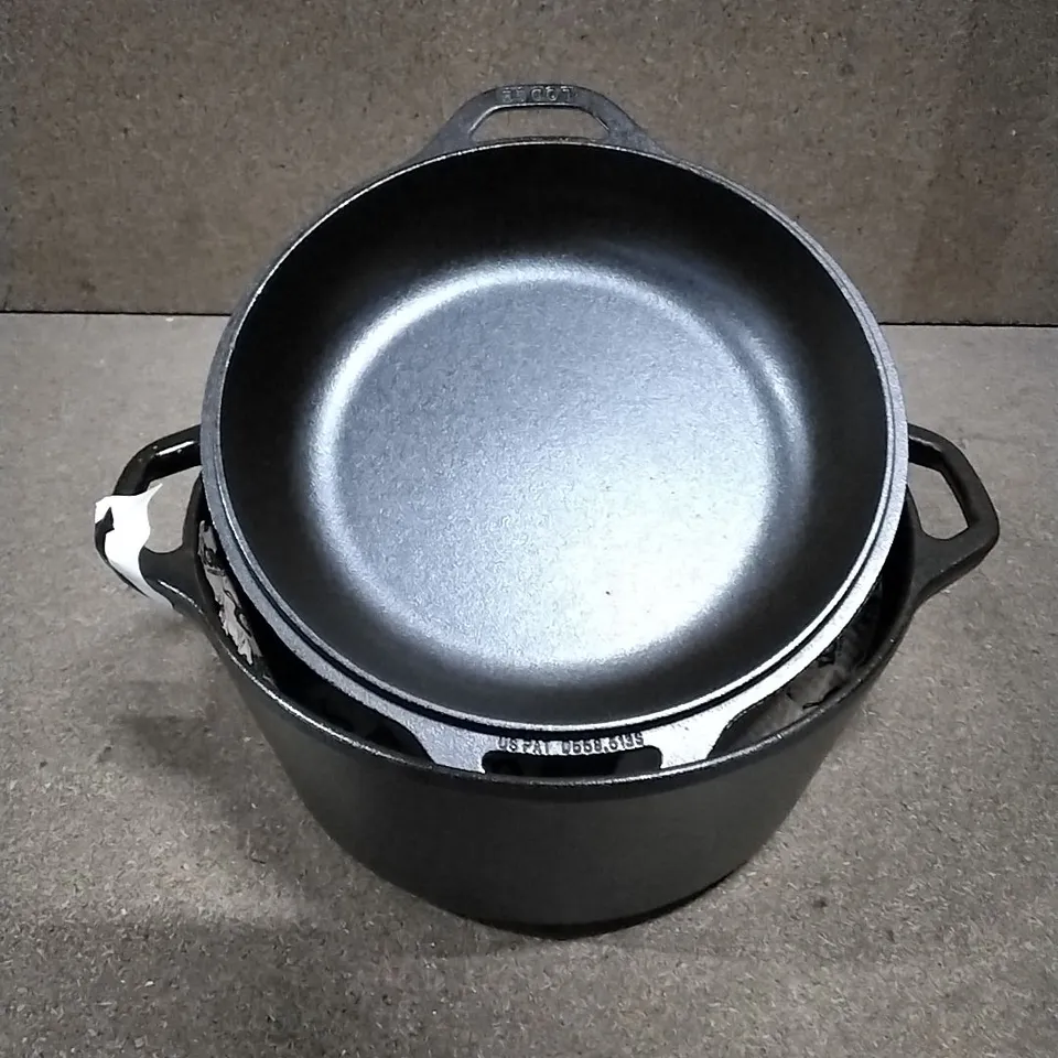 BOXED LODGE 4.7L CAST IRON ROUND DUTCH OVEN