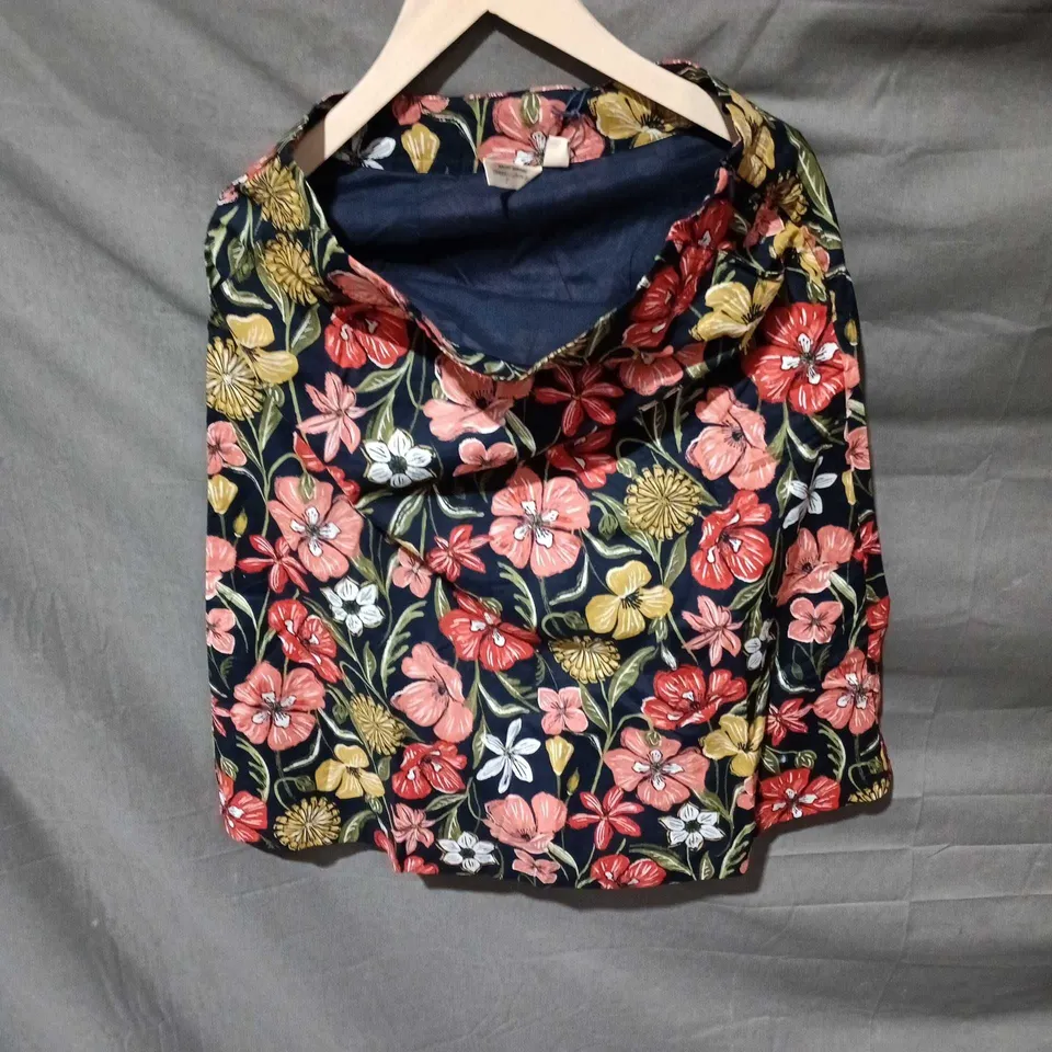 SEA SALT CORNWALL FLORAL PRINT DRESS – NAVY, UK 10 (EU 38, US 6) MADE IN INDIA