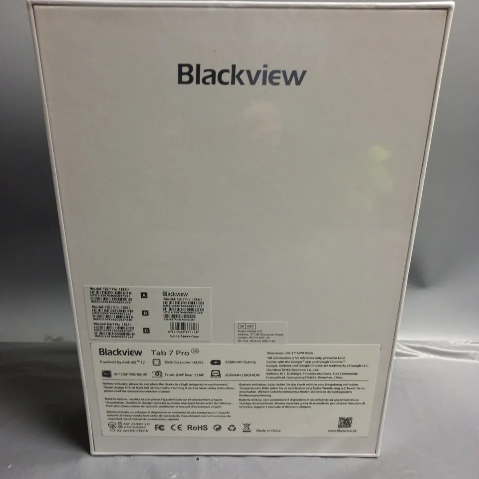 BOXED AND SEALED BLACKVIEW TAB 7 PRO TABLET 128GB 6GB RAM