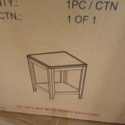 BOXED END TABLE NATURAL OAK 