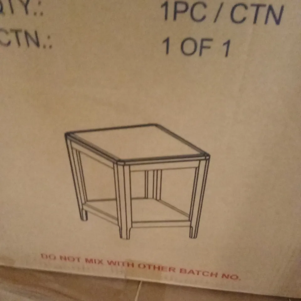 BOXED END TABLE NATURAL OAK 