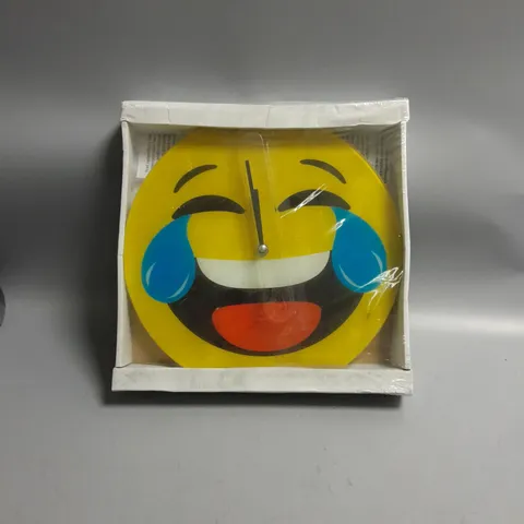 EMOJI LAUGHING FACE WALL CLOCK