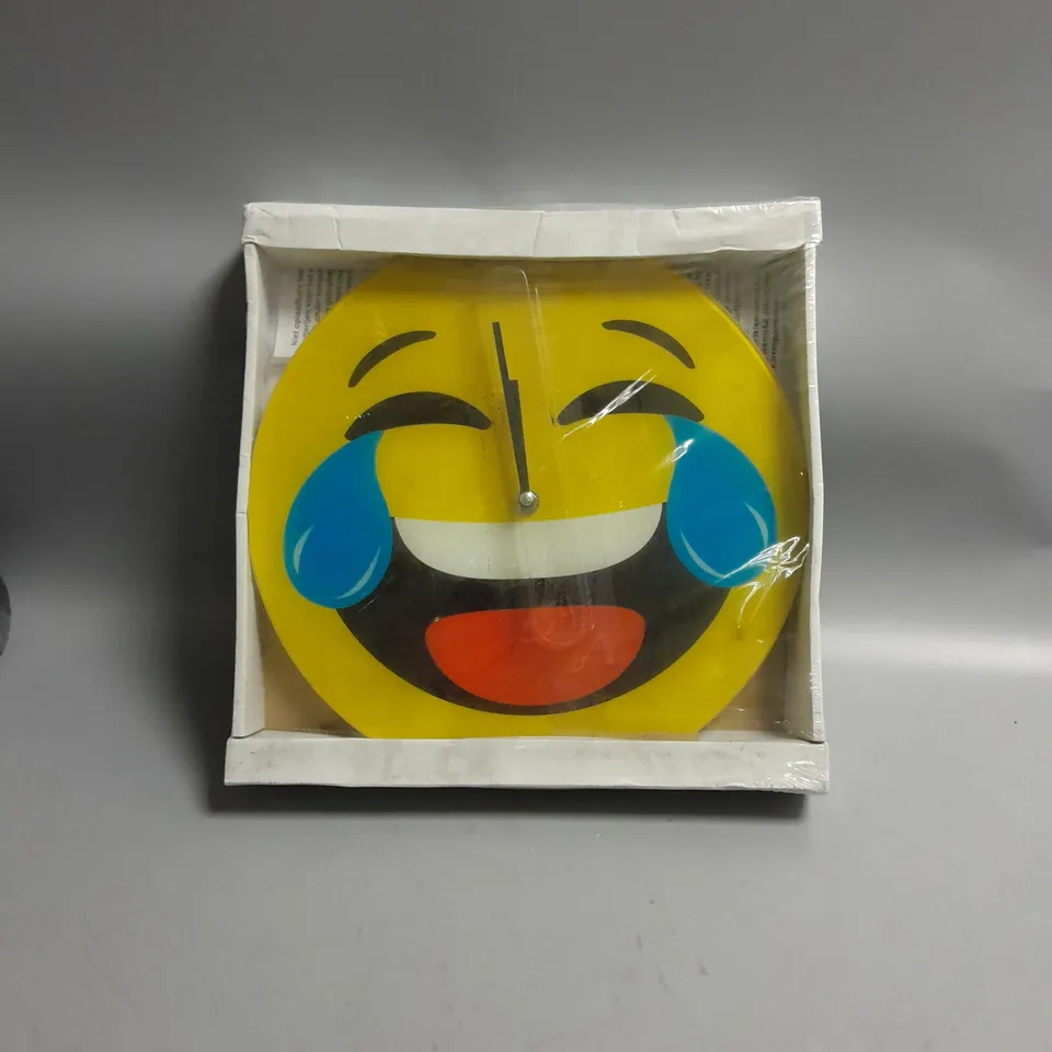 EMOJI LAUGHING FACE WALL CLOCK