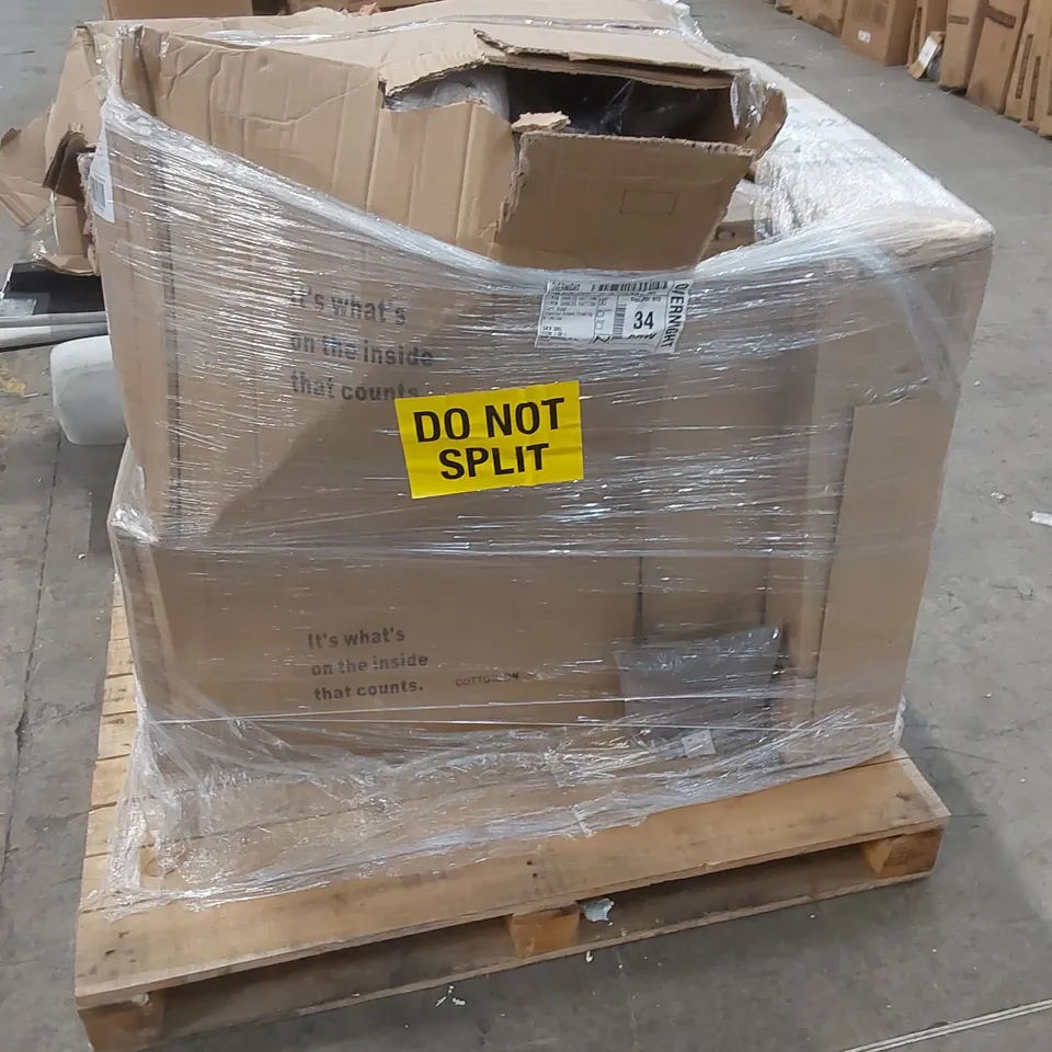 PALLET TO CONTAIN A LARGE ASSORTMENT OF DESIGNER CLOTHING // SIZES, DESIGNS AND COLOURS VARY