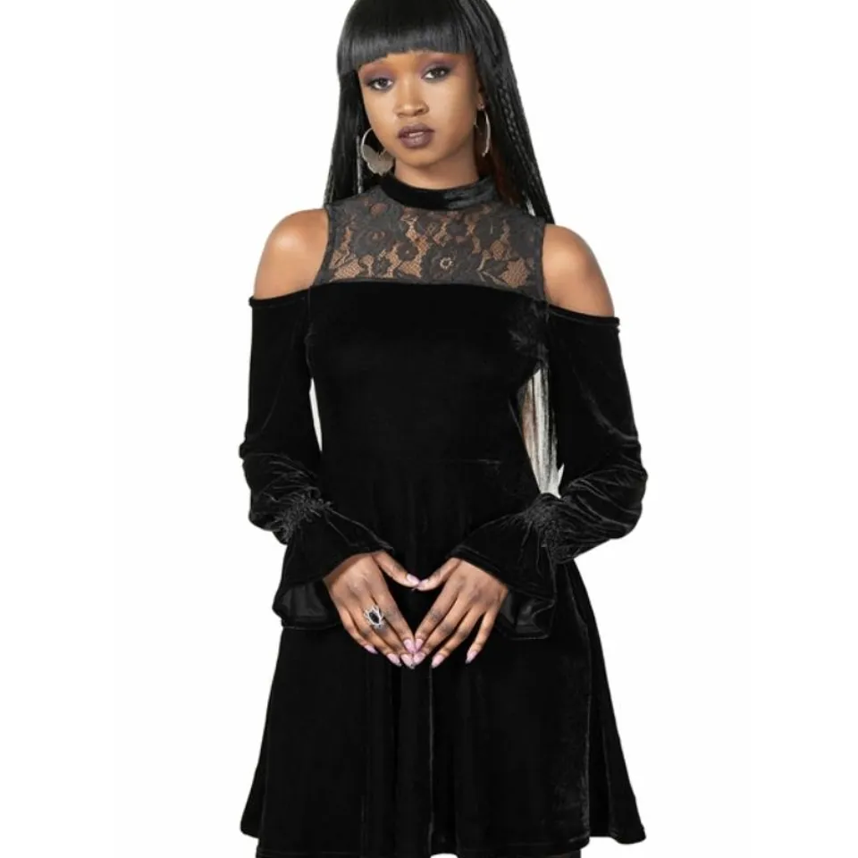 BRAND NEW KILLSTAR - BABY ANGELES SKATER - BLACK WOMEN'S DRESS SIZE XS