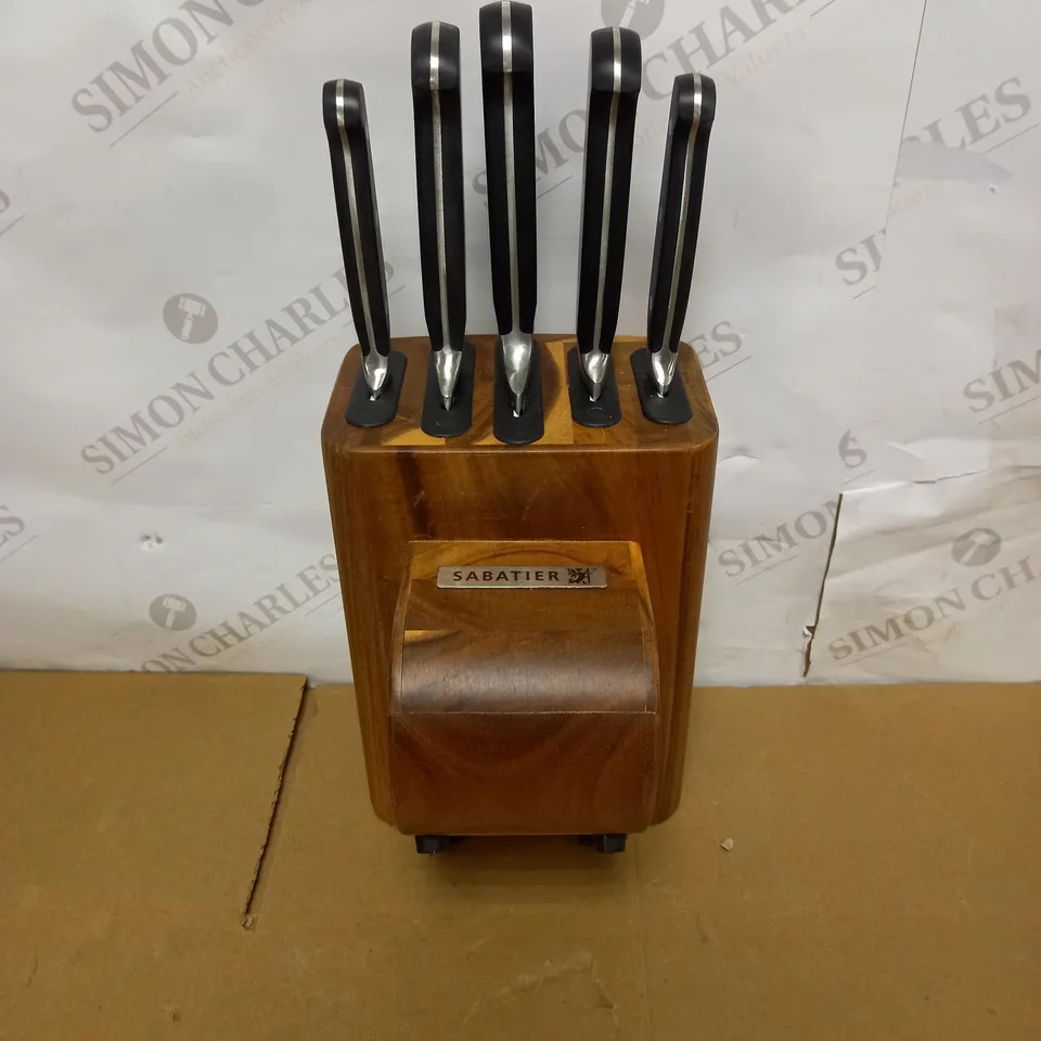 SABATIER SELF SHARPENING KNIFE BLOCK SET