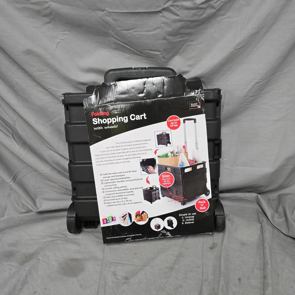 FOLDABLE SHOPPING CART WITH WHEELS 