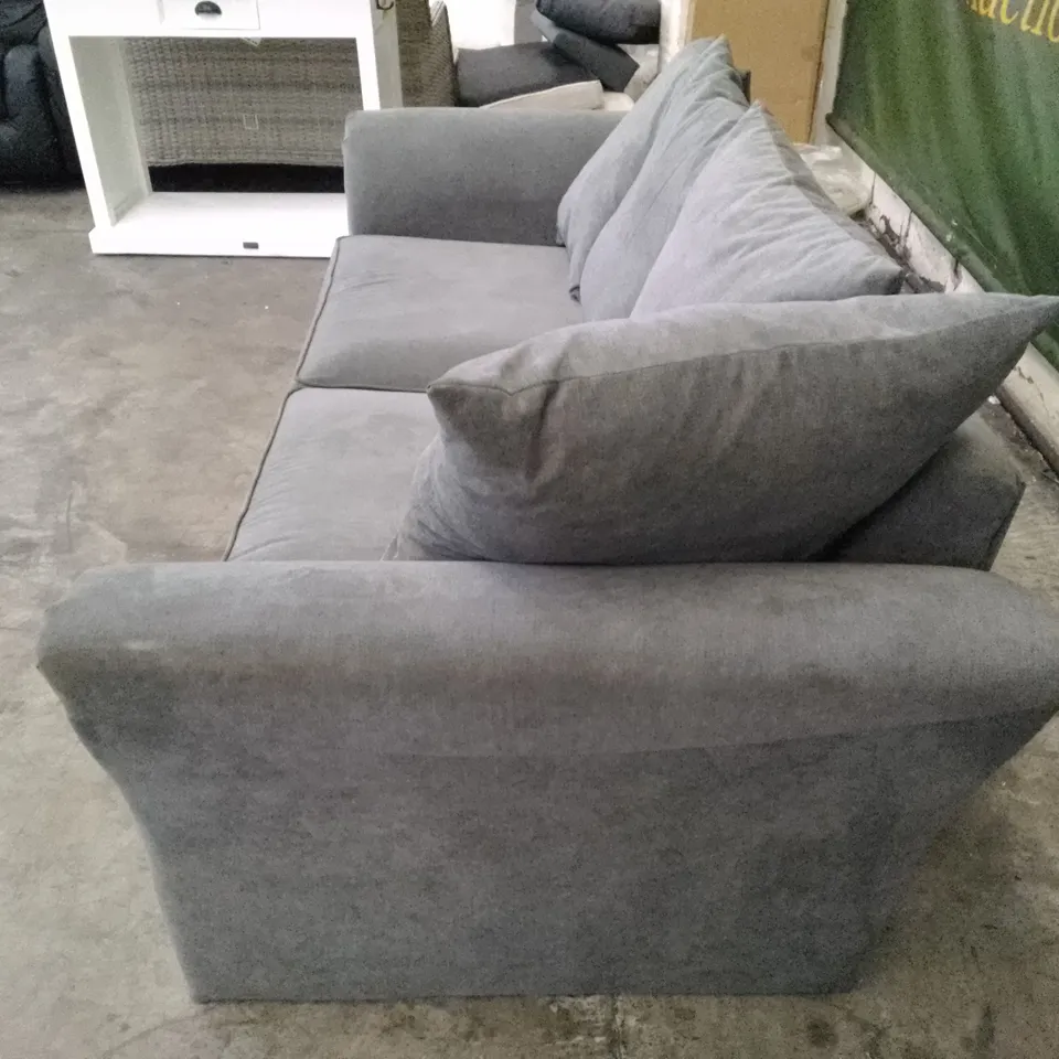 QUALITY DESIGNER 3 SEATER SOFA - GREY FABRIC