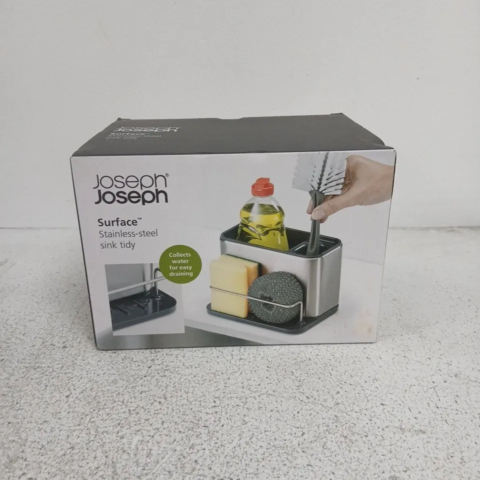 JOSEPH JOSEPH SURFACE STAINLESS-STEEL SINK TIDY