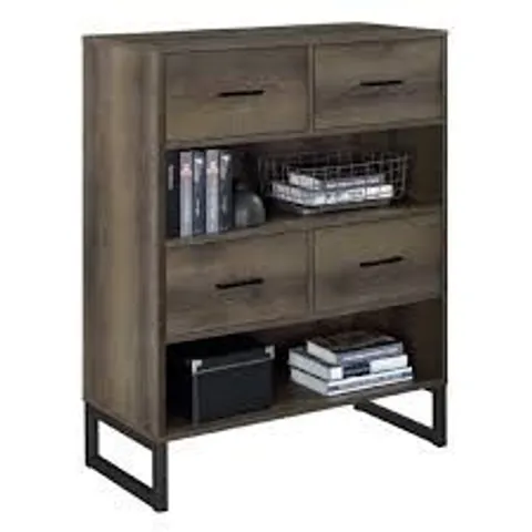 BOXED BOOKCASE, CANDON STORAGE CABINET - BROWN (1 BOX)