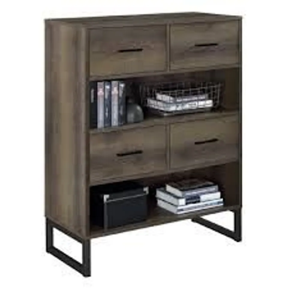 BOXED BOOKCASE, CANDON STORAGE CABINET - BROWN (1 BOX)