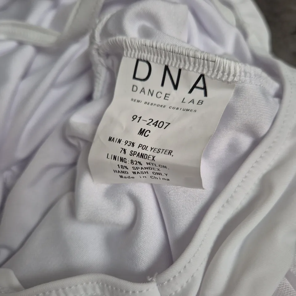 DNA DANCE LAB WHITE BACKLESS DRESS – WOMEN'S DANCE COSTUME SIZE SMALL