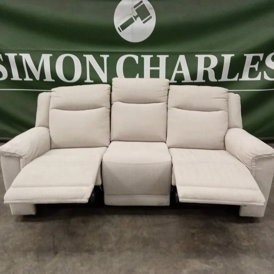 MIRO 3 SEATER MANUAL FABRIC RECLINER SOFA RRP £999