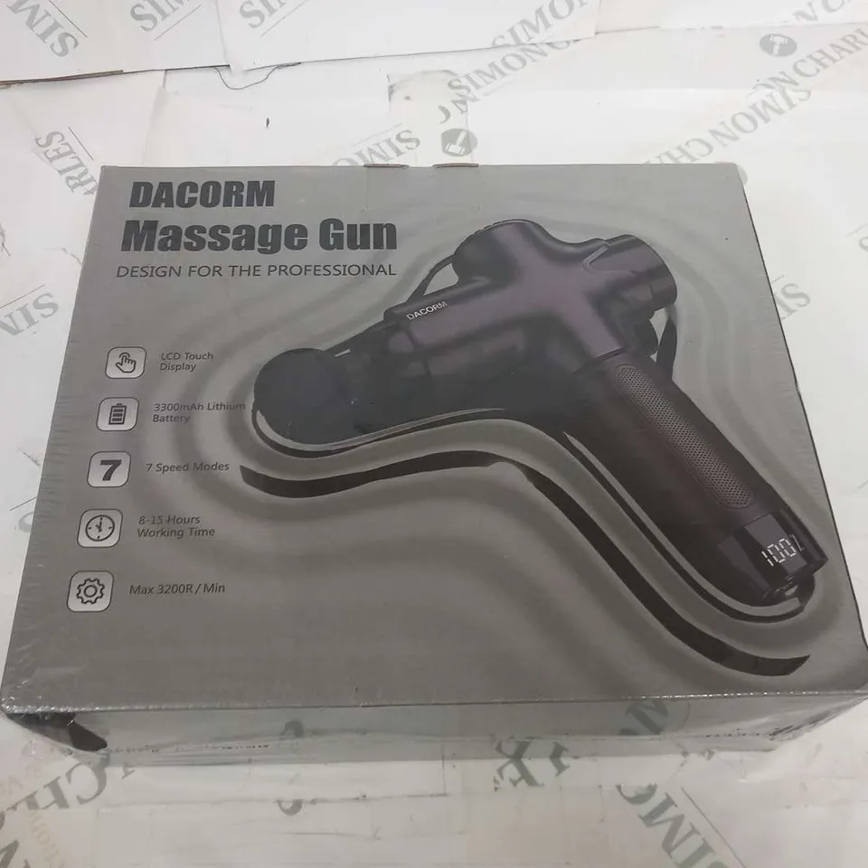 BOXED AND SEALED DACORM MASSAGE GUN 