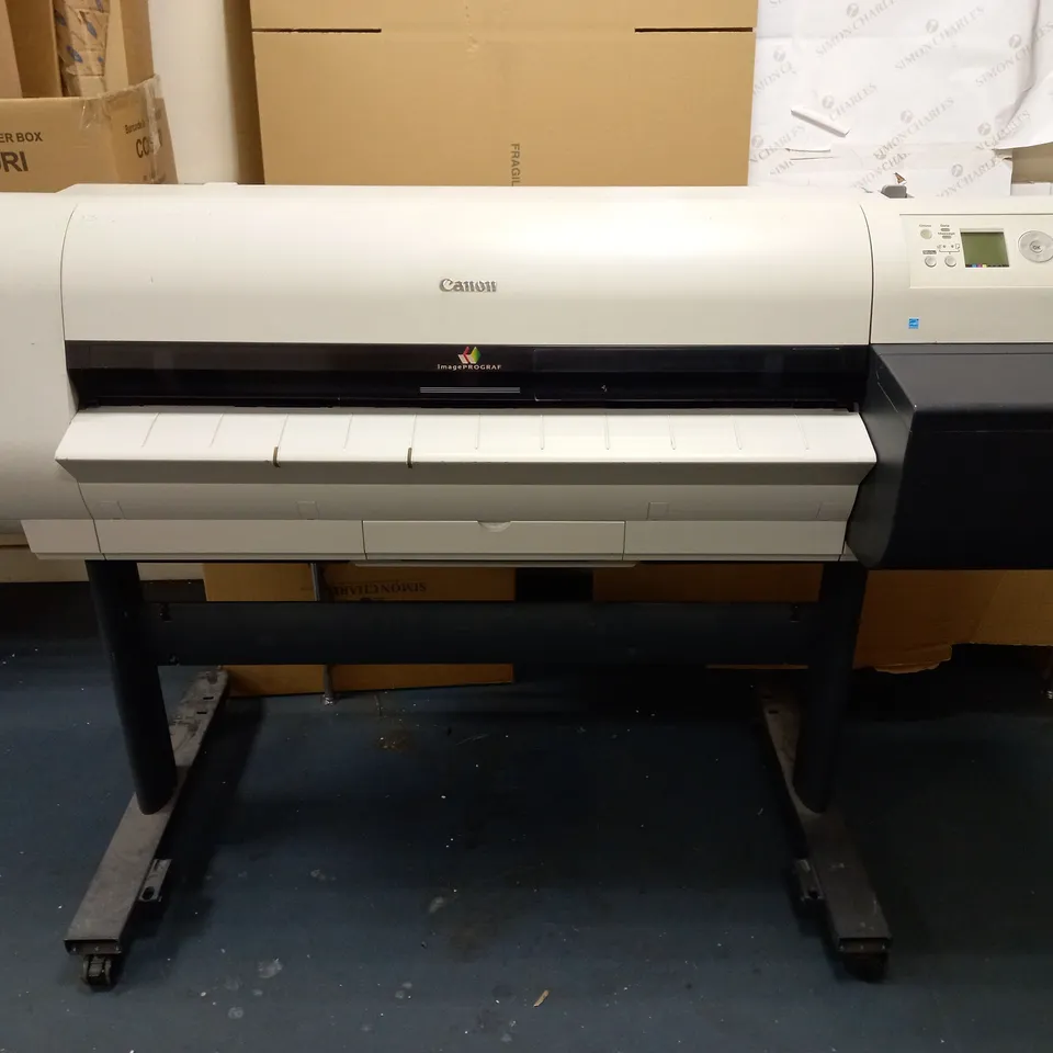 CANON IMAGEPROGRAF IPF710 WITH TWO ROLLS OF UNCOATED INKJET PAPER (1 x 90gsm [914x45mm] & 1 x 80gsm [841x45mm]) AND TWO PACKS OF BLACK INK (PFI-102BK) - COLLECTION ONLY
