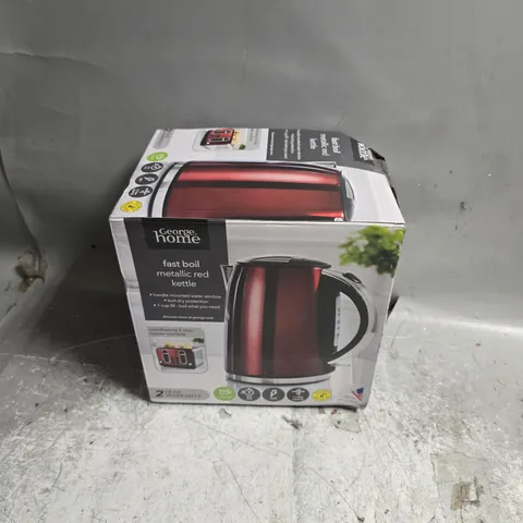 BOXED FAST BOIL METALLIC RED KETTLE