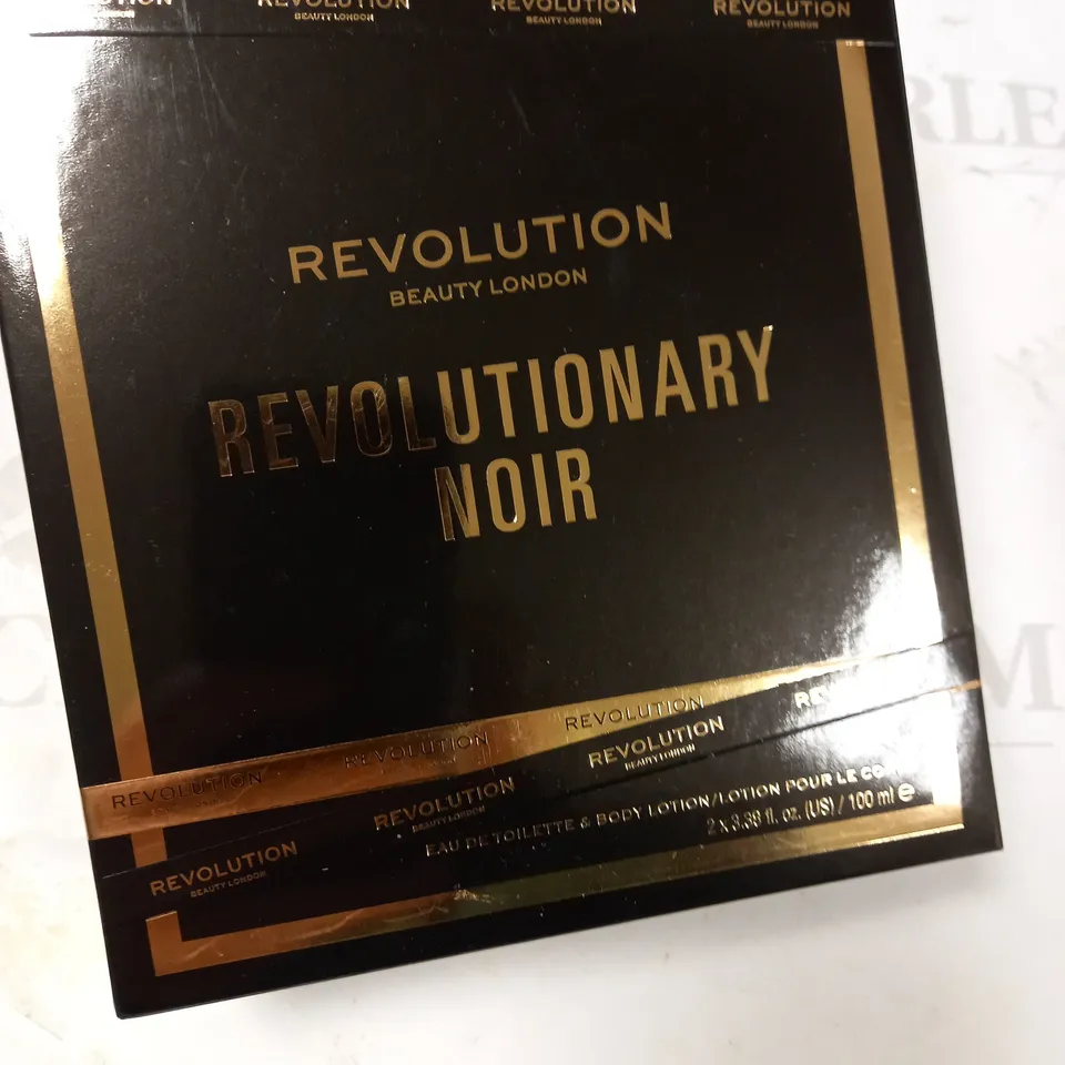 REVOLUTION REVOLUTIONARY NOIR BODY WASH AND CREAM GIFT SET 