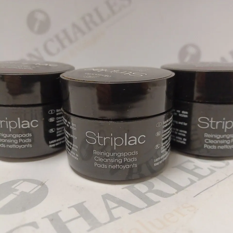 BOX OF APPROX 65 POTS OF ALESSANDRO STRIPLAC CLEANSING PADS 