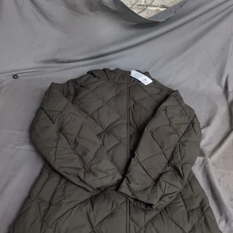 UNIQLO WOMEN’S PUFFERTECH LONG COAT – OLIVE, XS