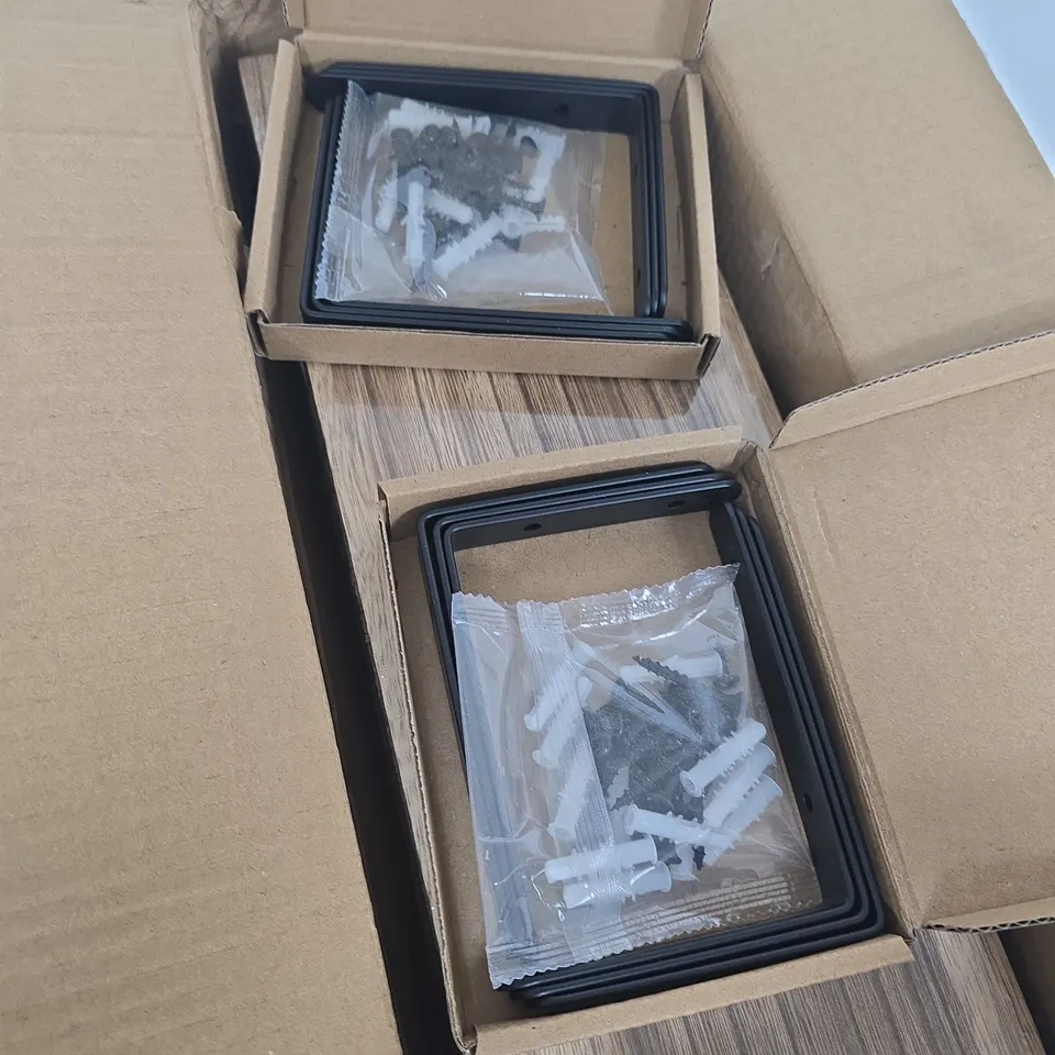 WALL-MOUNTED SHELF KIT WITH BRACKETS AND BOARDS – TWO-SHELF SET