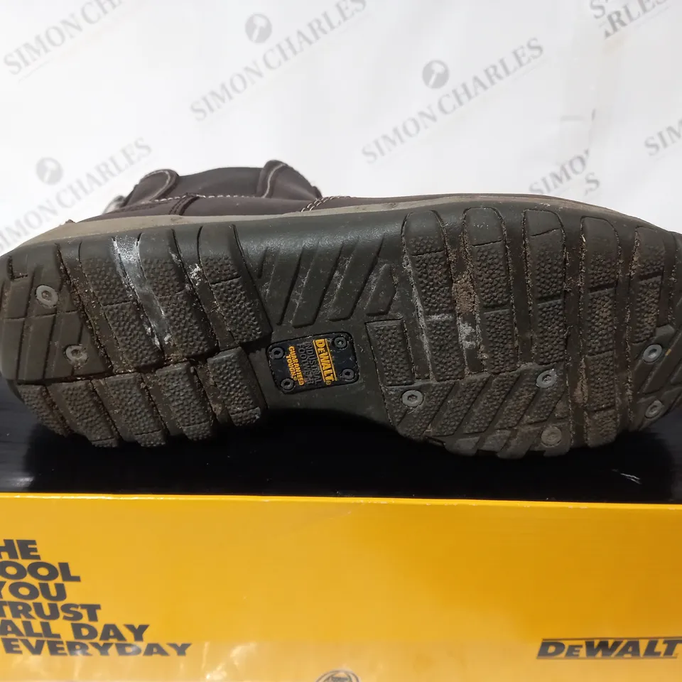 DEWALT RADIAL BROWN STEEL PLATE BOOTS SIZE 10