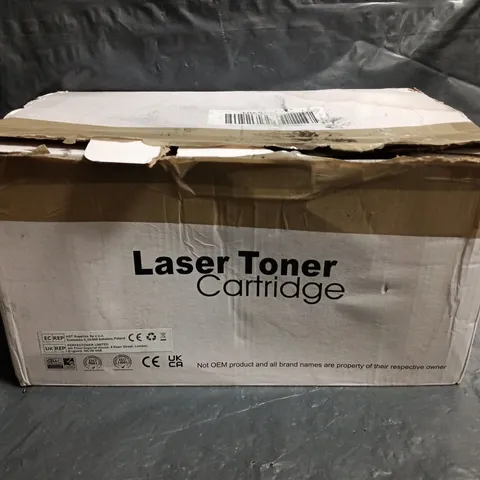 BOX OF APPROXIMATELY 8 ASSORTED PRINTER TONER CARTRIDGES