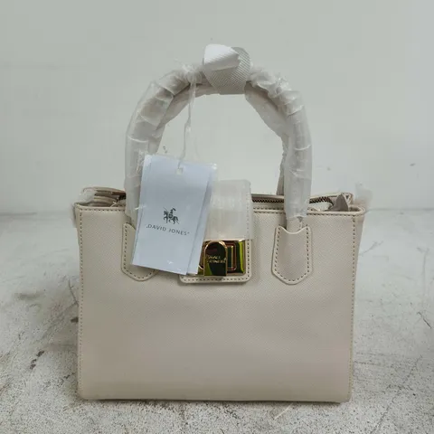 DAVID JONES BEIGE TEXTURED HANDBAG