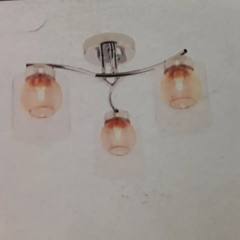 BOXED GRISHAM GLASS SEMI FLUSH MOUNT 