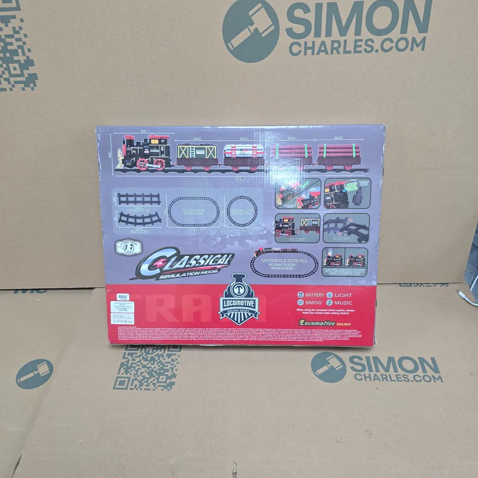 CLASSICAL LOCOMOTIVE RAILWAY TRAIN SET – BOXED