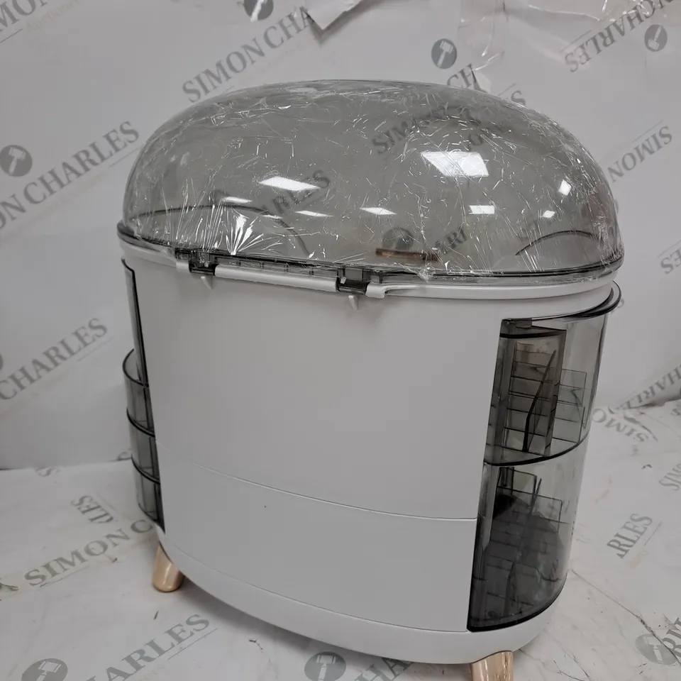 STORAGE BOX WHITE & STAINED BLACK