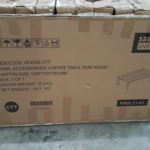 BOXED COFFEE TABLE -TEAKWOOD-