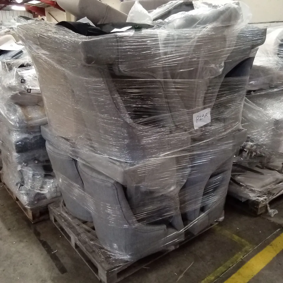 PALLET OF ASSORTED DESIGNER CHAIR PARTS AND PIECES 