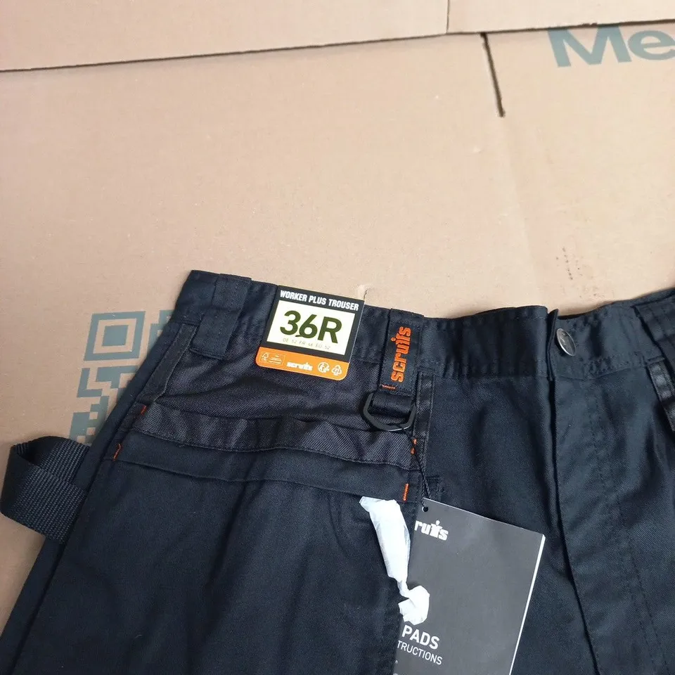 SCRUITS WORKER PLUS TROUSER 36R NAVY WORK TROUSERS