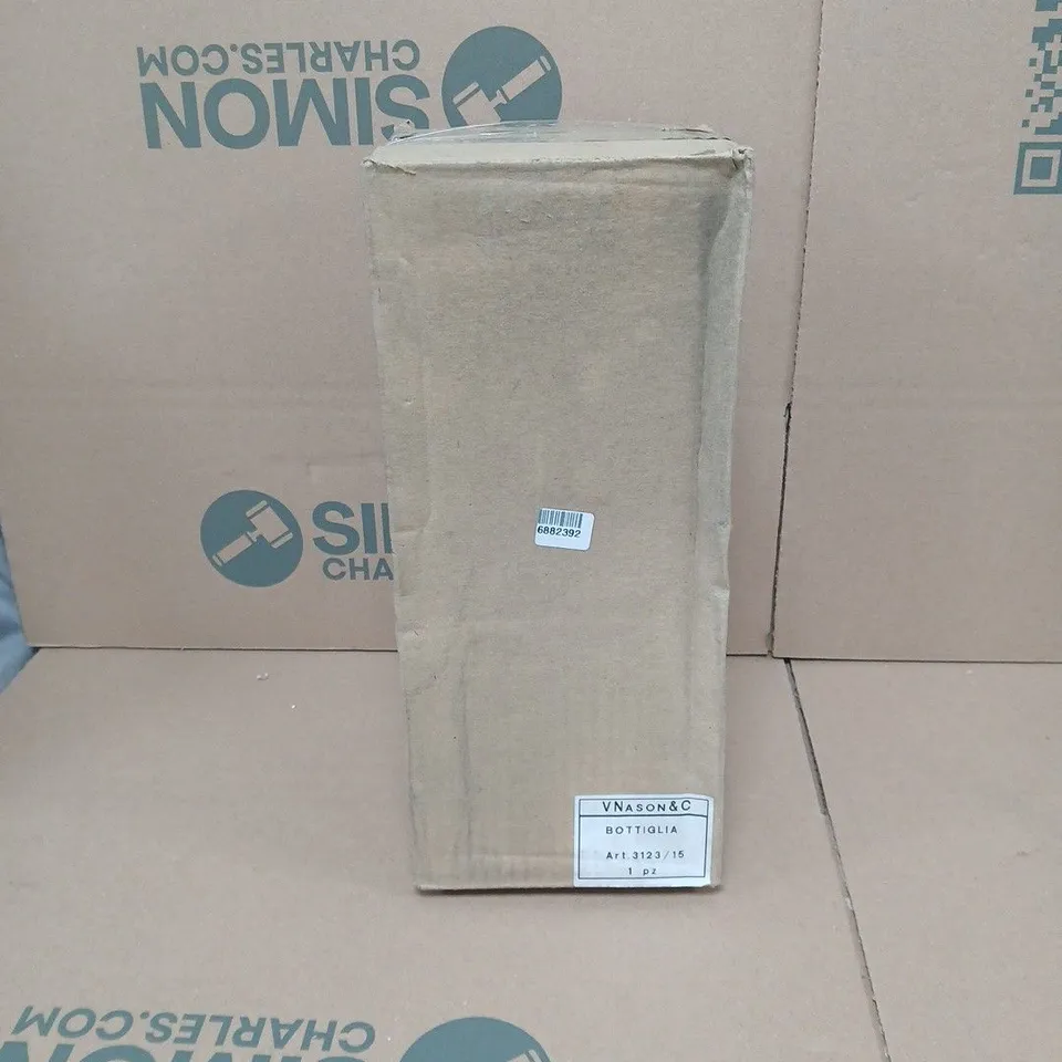 VNASON & C BOTTIGLIA GLASS DECANTER/BOTTLE – ART. 3123/15, 1 PIECE BOXED