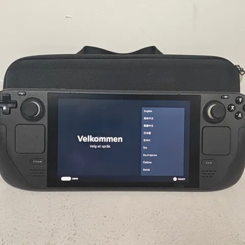 UNBOXED VALVE STEAM DECK HANDHELD GAMING CONSOLE WITH CARRY CASE