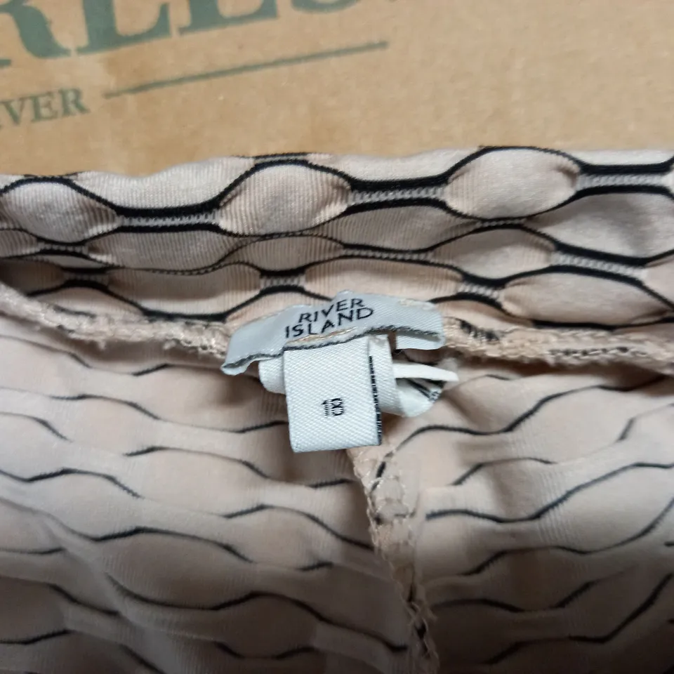RIVER ISLAND DESIGNER TROUSERS - BEIGE SIZE 18