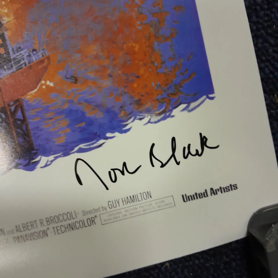 JAMES BOND DIAMONDS ARE FOREVER SIGNED MOVIE ART POSTER 